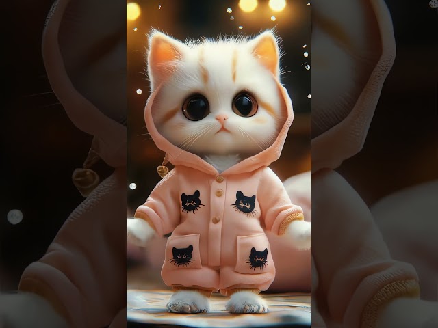 Cute Baby Cat Dancing 🥰 #cute #cat #midjourney #funny #baby