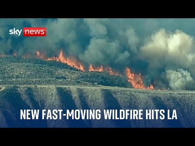 New wildfire breaks out north of Los Angeles forcing residents to evacuate