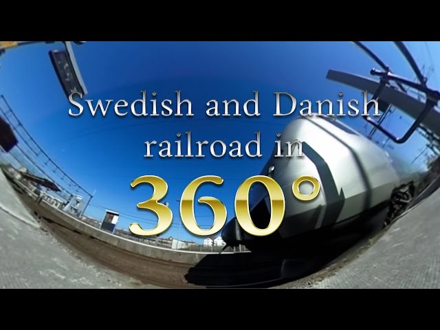 Swedish and Danish railroad in 360°