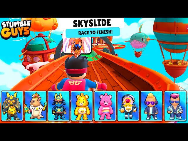 New Map SKYSLIDE  vs  NEW SKIN 0.83.2  🔥 Stumble Guys 🔥