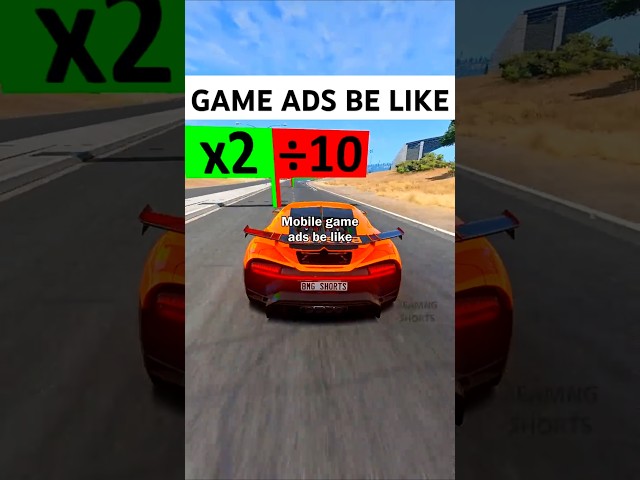 Mobile game ads be like 😂 #shorts