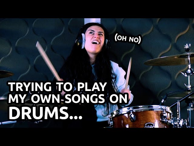 Trying to play my own songs on drums...