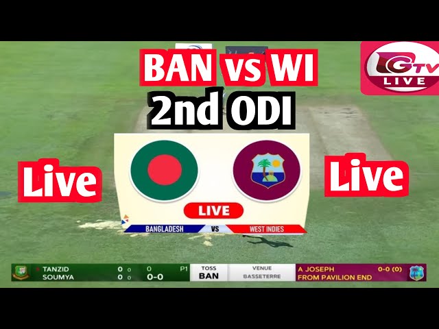 Live : Bangladesh vs West Indies | 2nd ODI | Bangladesh Tour of west Indies 2024 | Ban vs wi Live