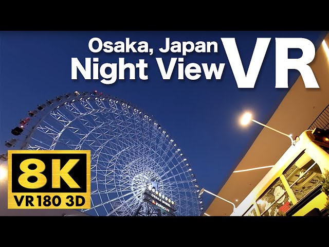 [VR180-8K] Night view from the tallest Ferris wheel in Japan [Video for VR Headset]