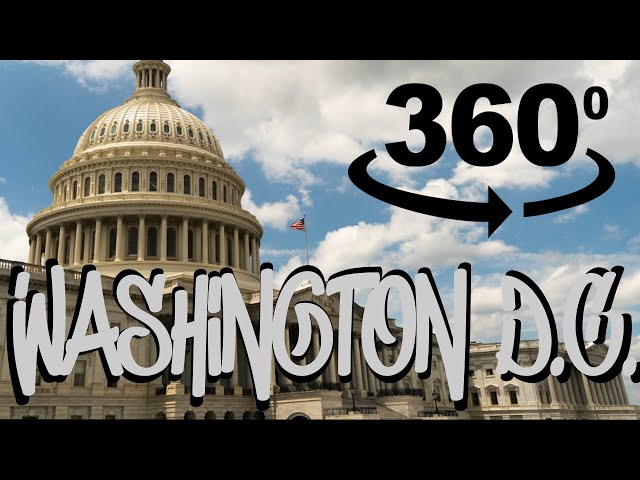 360 VR Tour of Washington, DC - Scenic Driving Views, USA