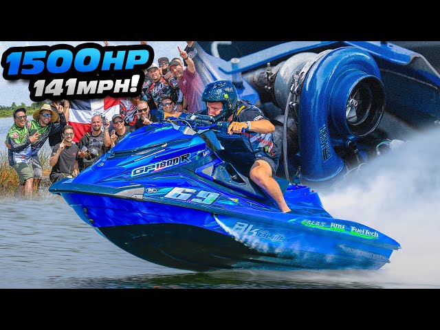 1500HP Turbo Jetski SCREAMS to 141MPH! (1.8L Spins 12,000RPM + 75PSI of BOOST)