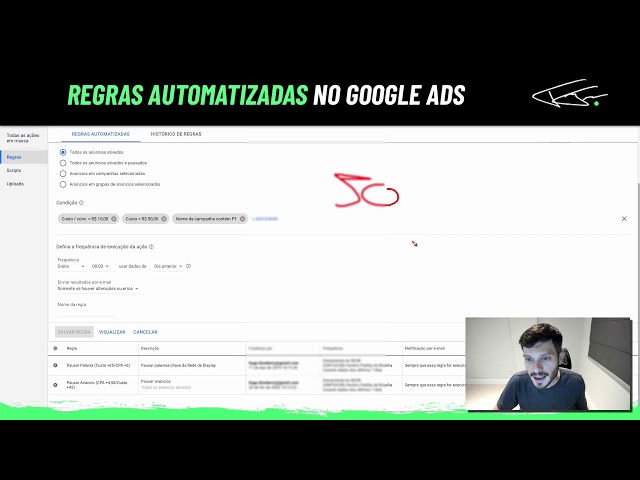 REGRAS AUTOMATIZADAS NO GOOGLE ADS