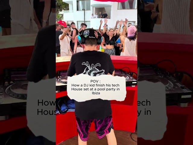 🌴💦 How Kid #dj  Shuts Down an #ibiza Pool Party in Style!