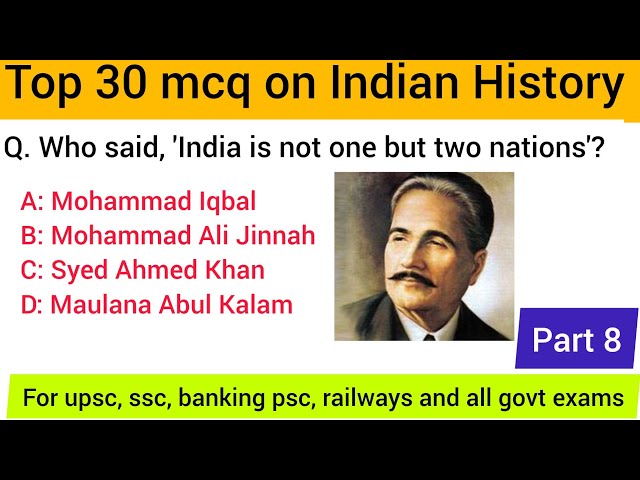 Top 30 mcq on Indian History | Indian History gk | Indian History mcq | history important question