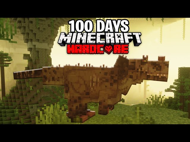 I Survived 100 Days in Hollow Earth in Hardcore Minecraft