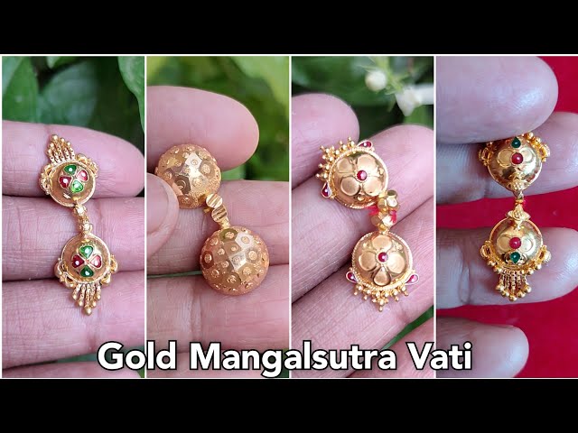 Gold Mangalsutra designs with weight & price/gold mangalsutra vati designs