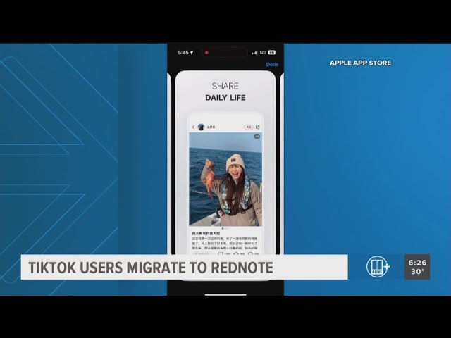 TikTok users migrating to Chinese based social media app, Rednote ahead of ban