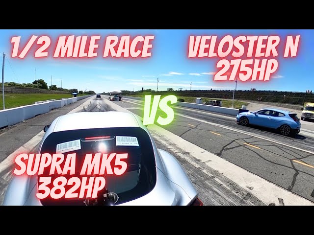 Drag Race Veloster N VS Supra MK5