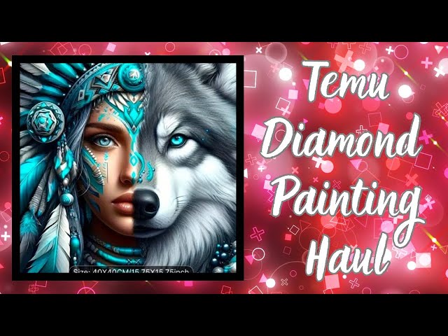 Temu Diamond Painting Haul. First one of many from this haul. #diamondpainting