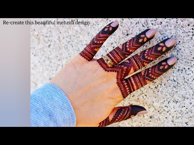 Latest Finger Mehndi Design 2023 | Most Easy and Stylish Fingertip Mehndi Design For Beginners 2023