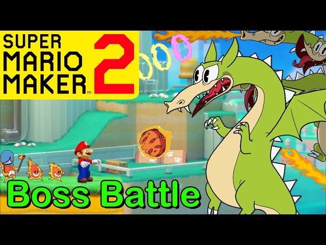 Mario Maker 2 - How to make a GRIM MATCHSTICK boss battle (Mario Maker Boss ideas)(CUPHEAD bosses)