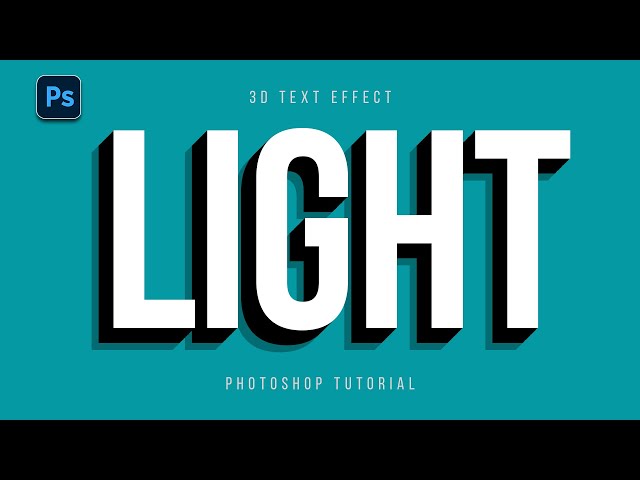 3D Text Effect in Adobe Photoshop | Text Effect | Photoshop Tutorial