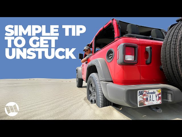 Simple Tip to Get Unstuck from Sand or Snow Even if You do not have a Jeep or a Vehicle with 4WD