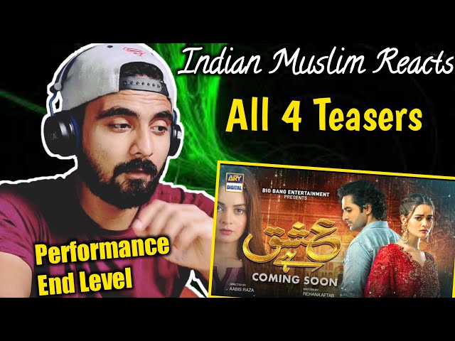 Indian Reaction | All 4 Teasers Of Ishq Hai | Pakistani Drama Serial | Taimoor & Minal