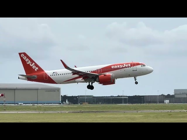 Arrival from Malaga easyJet flight U27890 at Amsterdam Schiphol Airport