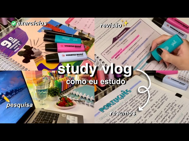 STUDY VLOG Produtivo | Como eu estudo | Noite produtiva (study vlog narrado)