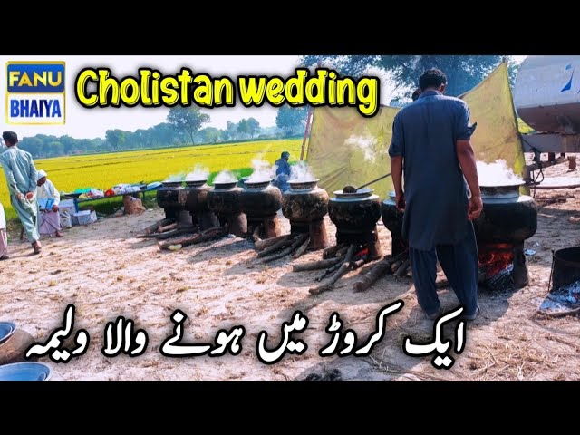 Biggest Traditional Marriage Ceremony in Cholistan | Mega Cooking Food For 600 peoples|Fanu bhaiya