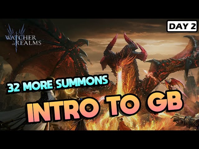 An Intro to GUILD BOSS + 32 MORE SUMMONS! || DAY 2 F2P || Watcher of Realms