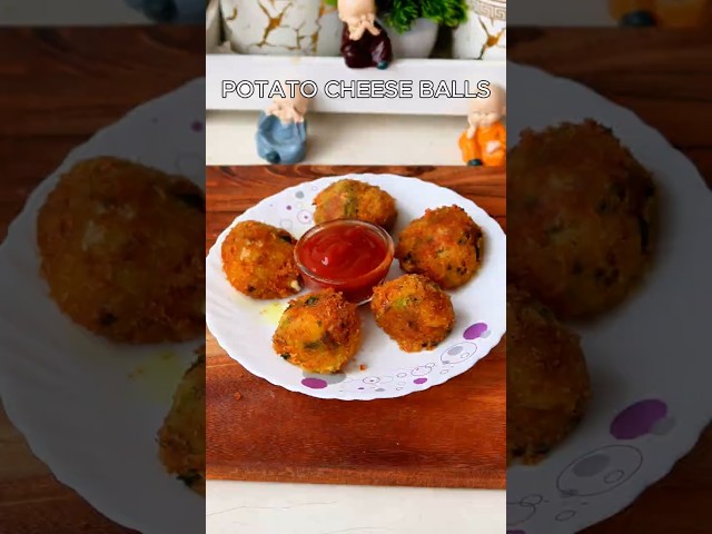 Trending Cheesy Potato Balls Recipe 🧀🥔 | Easy Snack Idea  #shorts #snacks #recipe #cheese #potato