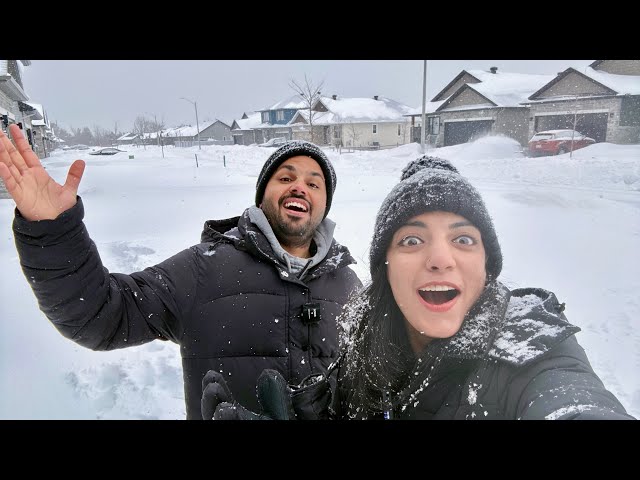 Biggest Snow storm in Canada 🥶| 40 cm of SNOW ❄️