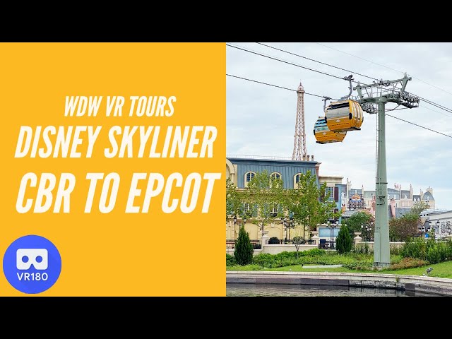 Disney Skyliner from Caribbean Beach Resort to EPCOT | 3D VR 180 | Walt Disney World