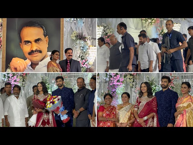 CM Revanth Reddy entry at YS Sharmila Son Reception Full Video | YS Raja Reddy, Atluri Priya