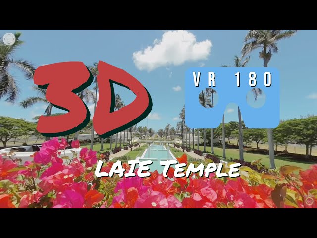 VR 180 - Laie Hawaii LDS Temple in 3D - View to Ocean