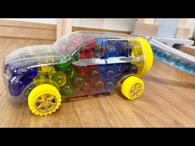 Marble Run Race ☆ HABA Slope & Retro Truck, Garbage Truck Long Version