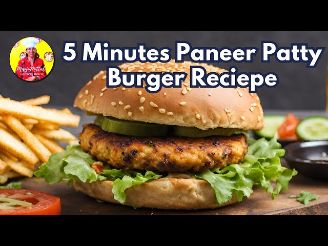 झटपट पनीर बर्गर | Instant Paneer Burger | Veg Burger | Burger Recipe by Manju Mittal