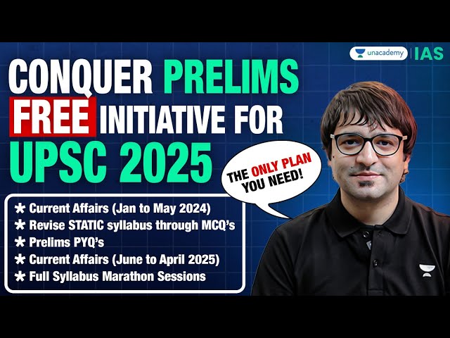 FREE Crash Course for UPSC Prelims 2025 - Static + Current Affairs | Sarmad Mehraj | Unacademy