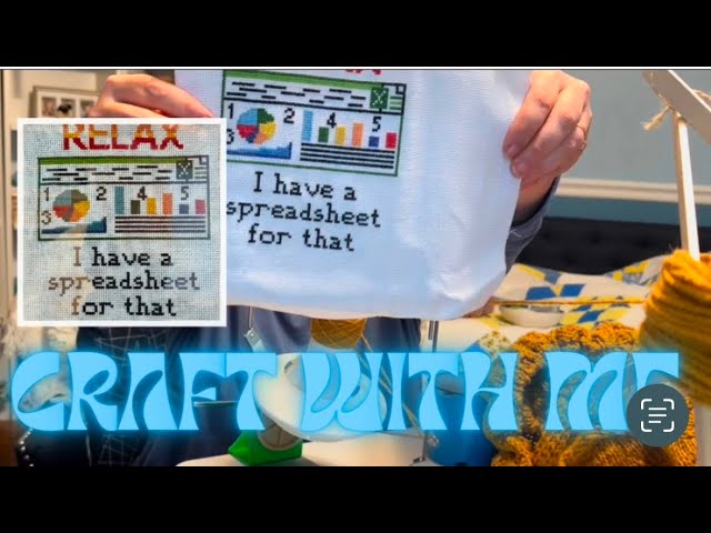 Craft with me, cross stitch, shawl and Sode cardigan