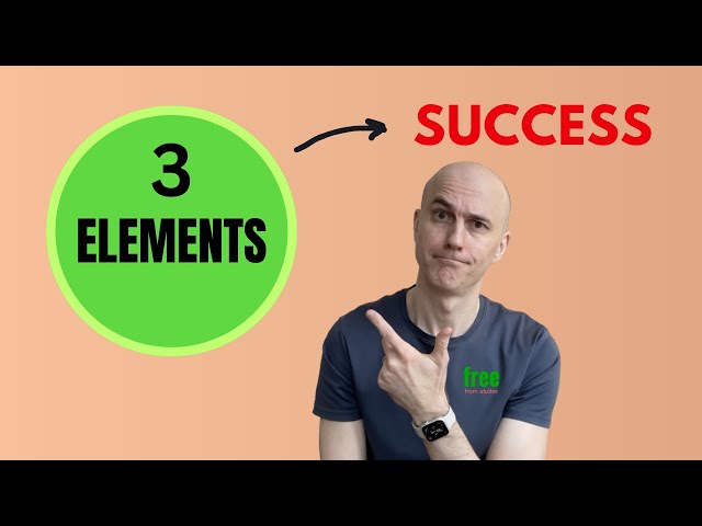 Speech therapy for stuttering - 3 elements of success