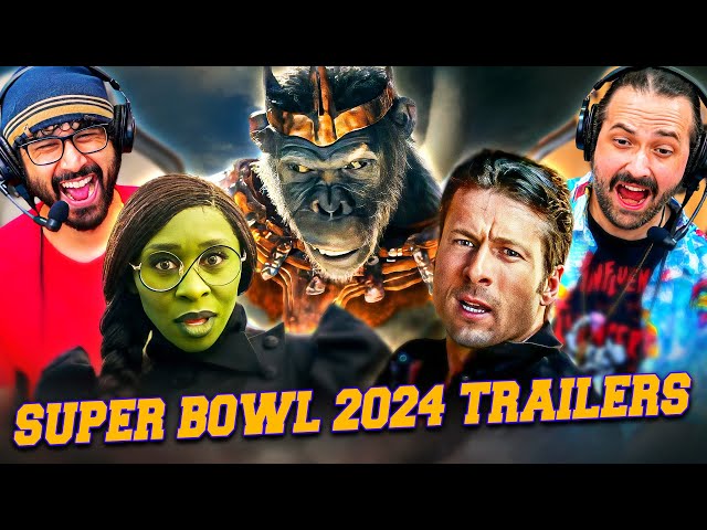 Kingdom Of The Planet Of The Apes, Twisters, & Wicked TRAILER REACTIONS!! (Super Bowl 2024)