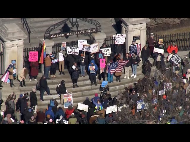 Boston group protests President Trump's early actions