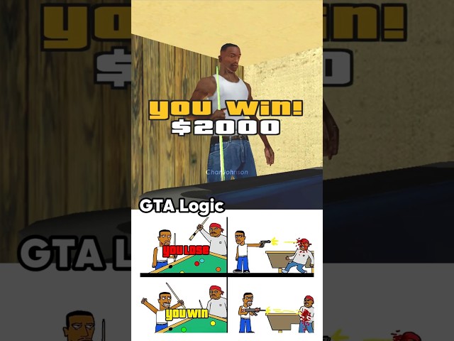 GTA Logic - pool #gta #gtasanandreas #shorts