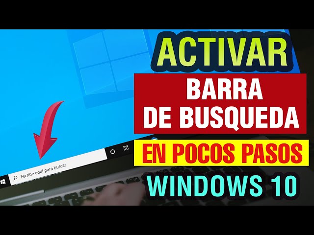 Cómo poner la Barra de Busqueda en Windows 10 2025 | activar la barra de busqueda en windows 10