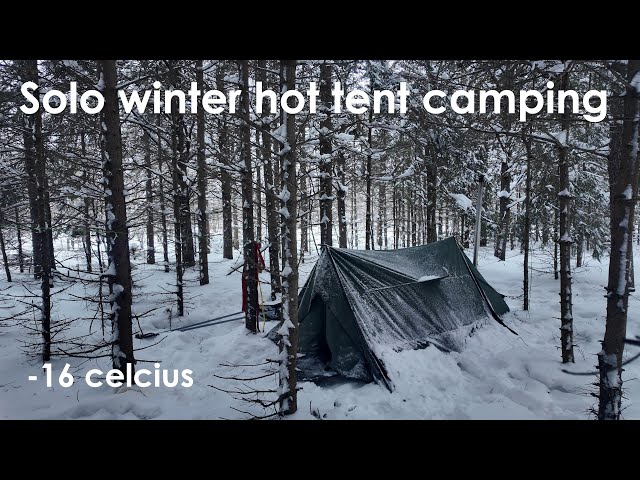 Winter Camping Just Got COZY with Wood Stove Heated Hot Tent