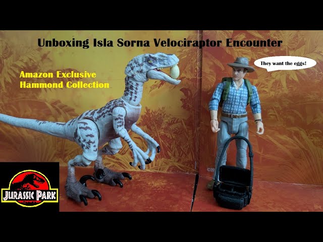 Unboxing Isla Sorna Velociraptor Encounter | Hammond Collection Amazon Exclusive