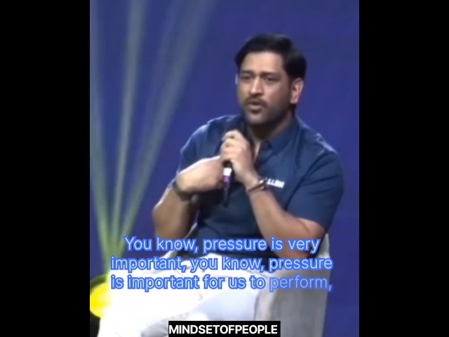 Ms Dhoni about pressure Subscribe and follow on Instagram