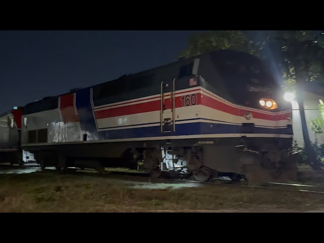 Railfanning Tampa, Fl Ft: Amtrak 160 Leading Floridian Into Tampa