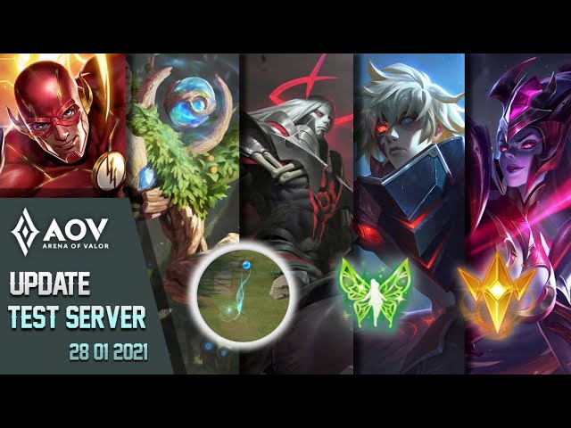 update test server vietnam 27/01/2021 | AOV, ROV, 傳說對決,Liên Quân, Arena of valor|