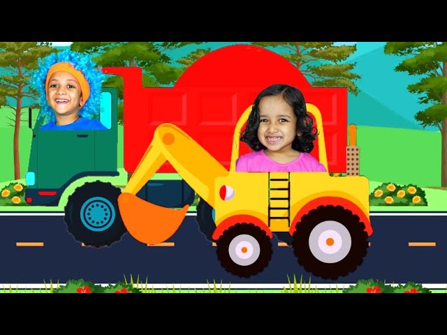 Excavator song | Construction vehicles for kids | Kids songs and nursery rhymes by Cucudu and Kuku