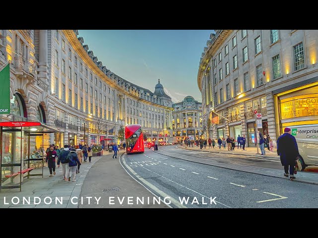 London Walk | London Evening Walking tour in Central London [4K HDR]