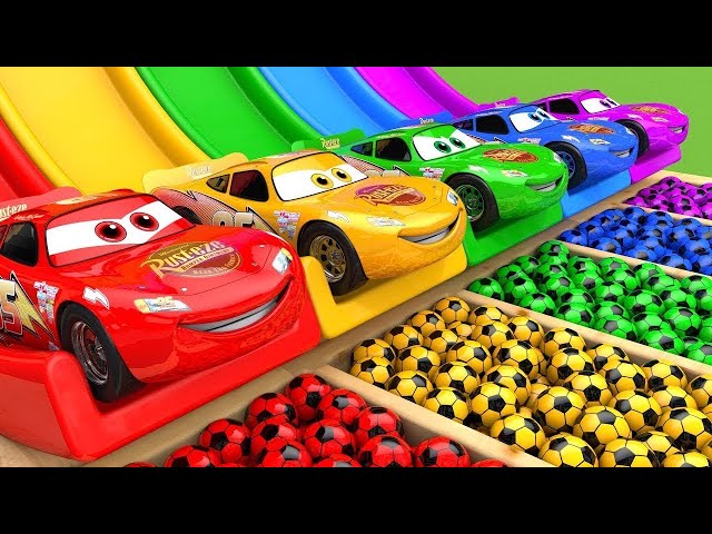 ( Wheels on the Bus ) Aprende los colores con los juguetes para coches