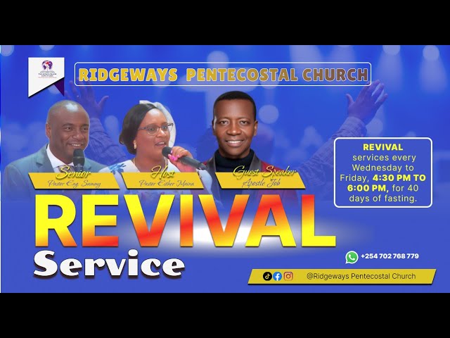 RIDGEWAYS PENTECOSTAL CHURCH LIVE STREAM - WEDNESDAY REVIVAL SERVICE, JANUARY 29TH, 2025.